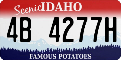 ID license plate 4B4277H