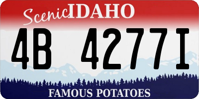 ID license plate 4B4277I