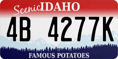 ID license plate 4B4277K