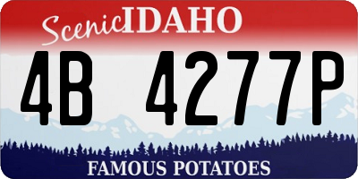 ID license plate 4B4277P
