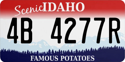 ID license plate 4B4277R