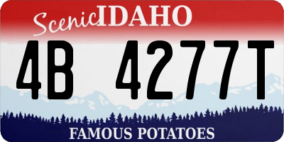 ID license plate 4B4277T