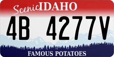 ID license plate 4B4277V