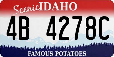 ID license plate 4B4278C