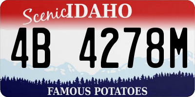 ID license plate 4B4278M