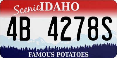 ID license plate 4B4278S