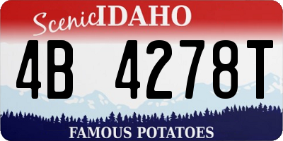 ID license plate 4B4278T