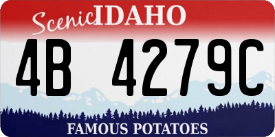 ID license plate 4B4279C