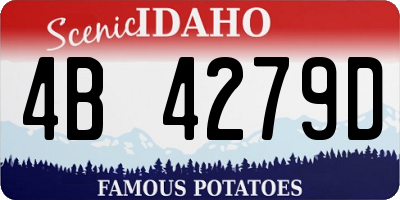 ID license plate 4B4279D