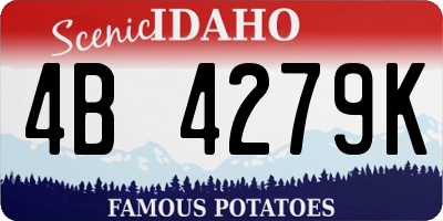 ID license plate 4B4279K