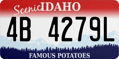 ID license plate 4B4279L