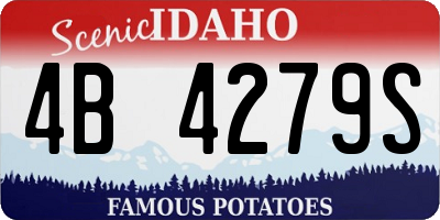ID license plate 4B4279S