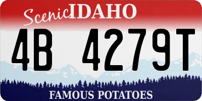 ID license plate 4B4279T