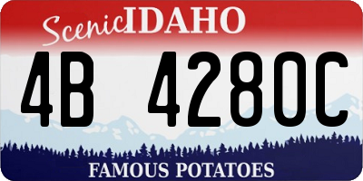 ID license plate 4B4280C