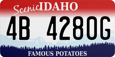 ID license plate 4B4280G
