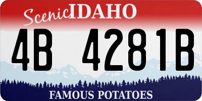 ID license plate 4B4281B