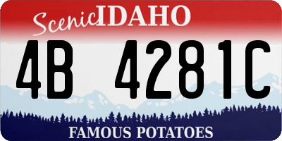ID license plate 4B4281C