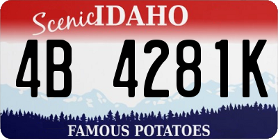 ID license plate 4B4281K