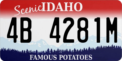 ID license plate 4B4281M
