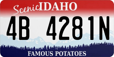 ID license plate 4B4281N