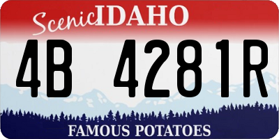 ID license plate 4B4281R