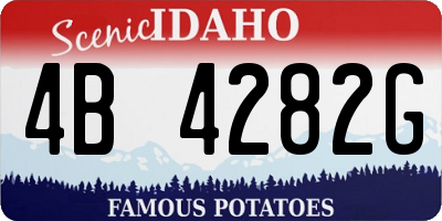 ID license plate 4B4282G