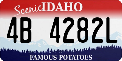 ID license plate 4B4282L