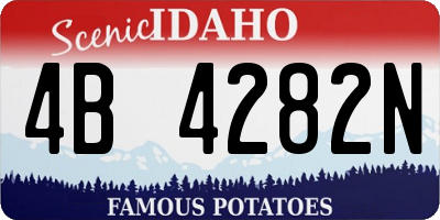 ID license plate 4B4282N