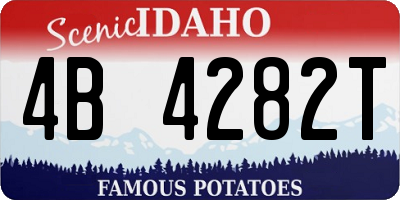 ID license plate 4B4282T
