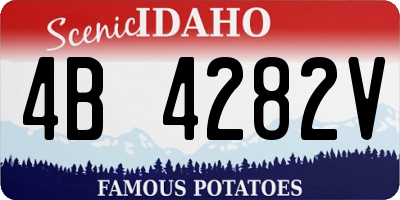 ID license plate 4B4282V