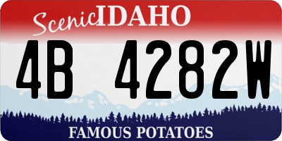 ID license plate 4B4282W