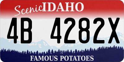 ID license plate 4B4282X