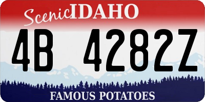 ID license plate 4B4282Z