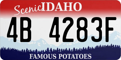 ID license plate 4B4283F