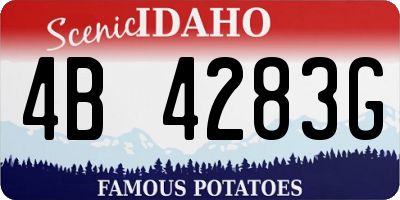 ID license plate 4B4283G