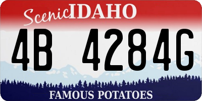 ID license plate 4B4284G
