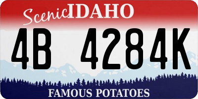 ID license plate 4B4284K