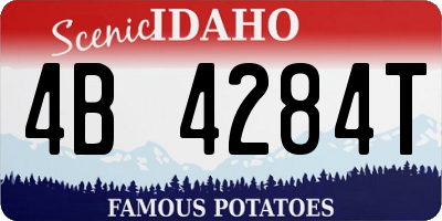 ID license plate 4B4284T