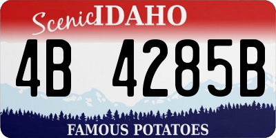 ID license plate 4B4285B