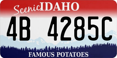 ID license plate 4B4285C