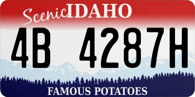 ID license plate 4B4287H