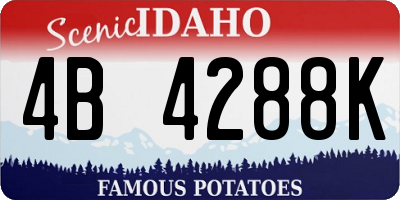 ID license plate 4B4288K