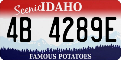 ID license plate 4B4289E