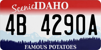 ID license plate 4B4290A