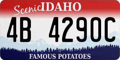 ID license plate 4B4290C