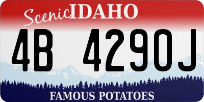 ID license plate 4B4290J