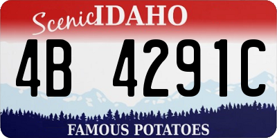 ID license plate 4B4291C