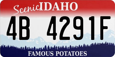 ID license plate 4B4291F