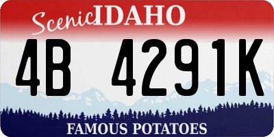 ID license plate 4B4291K