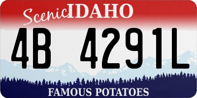 ID license plate 4B4291L